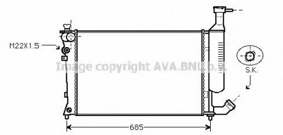 AVA QUALITY COOLING cna2168 -  Радиатор, охлаждение двигателя